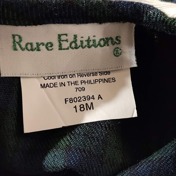 Rare Editions 3 Piece Set Baby 18 Month Y2K Dress, Panty, & Bonnet Gingham NWT - Picture 10 of 10